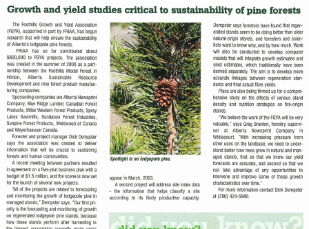 Growth and yield studies critical to sustainability